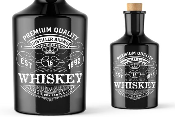 Download Vintage Whiskey Label Packaging Layout - Label Collection