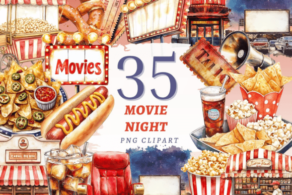 Download Movie Night PNG Bundle - Movie Collection