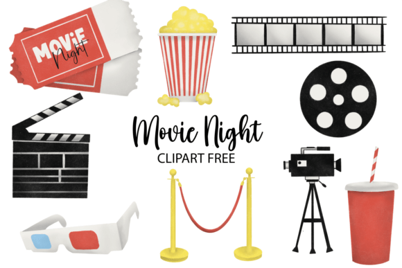Download Movie Night Clipart Free - Movie Collection