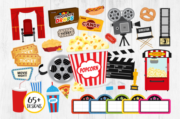 Download Movie Clipart Bundle - Movie Collection